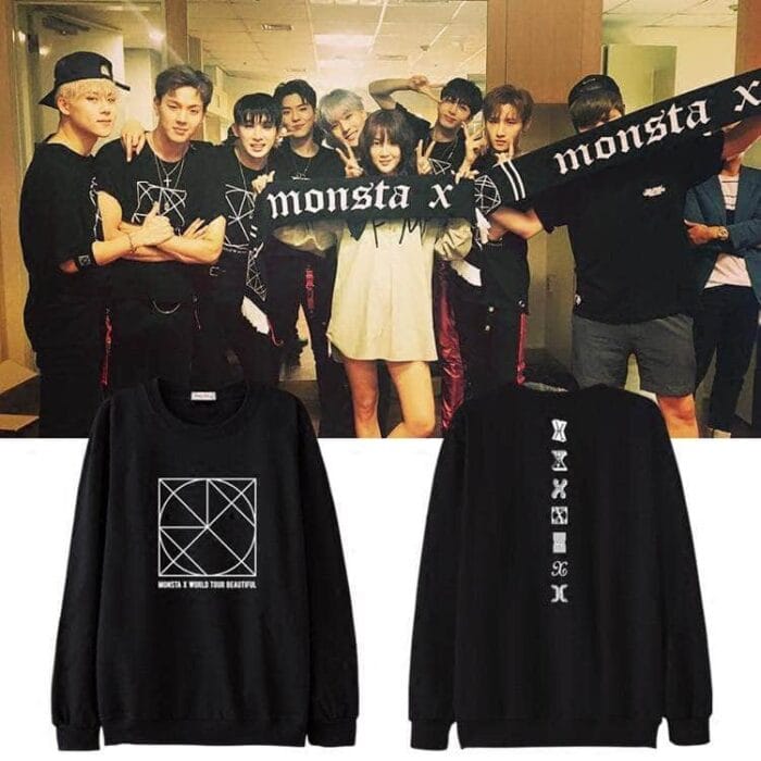 KPOP Boys Sweatshirt – Unisex Casual Concert Pullover for Men & Women with Letter Print