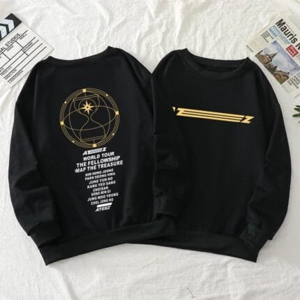 KPOP Boys Sweatshirt – Unisex Casual Concert Pullover for Men & Women with Letter Print