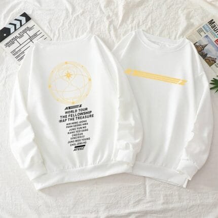 KPOP Boys Sweatshirt – Unisex Casual Concert Pullover for Men & Women with Letter Print