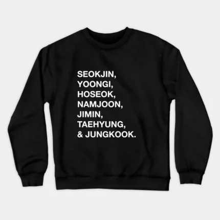 KPOP Boys Sweatshirt – Unisex Casual Concert Pullover for Men & Women with Letter Print