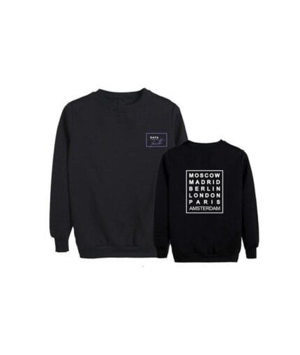 KPOP Boys Sweatshirt – Unisex Casual Concert Pullover for Men & Women with Letter Prin