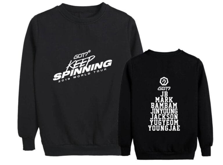 KPOP Boys Sweatshirt – Unisex Casual Concert Pullover for Men & Women with Letter Print
