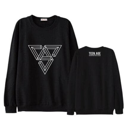 KPOP Boys Sweatshirt – Unisex Casual Concert Pullover for Men & Women with Letter Print