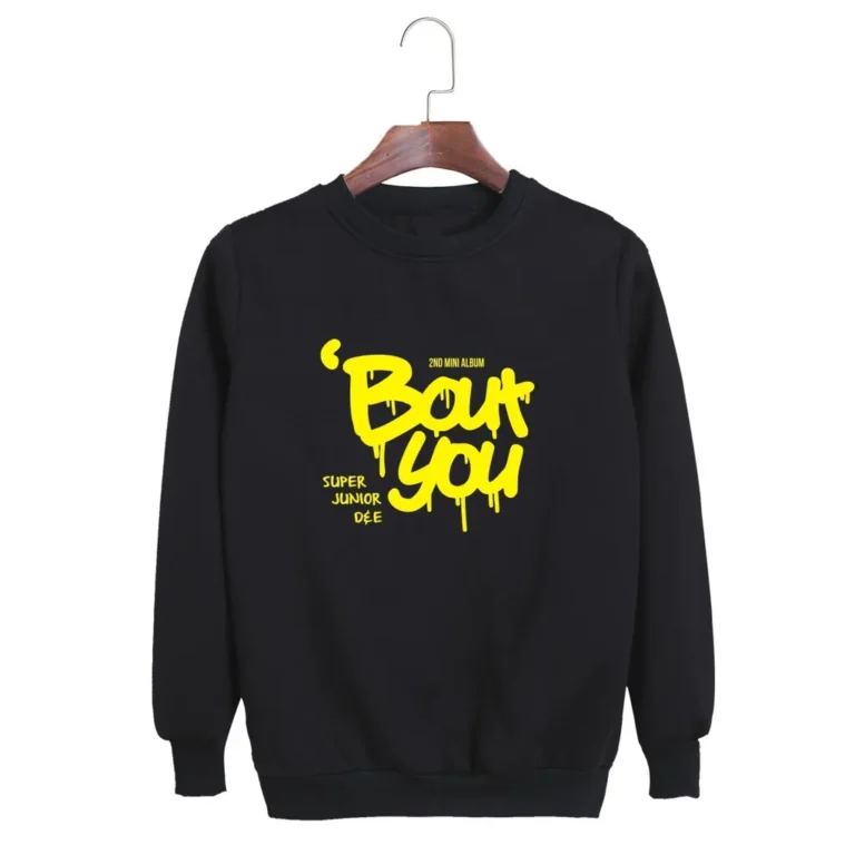 KPOP Boys Sweatshirt – Unisex Casual Concert Pullover for Men & Women with Letter Print