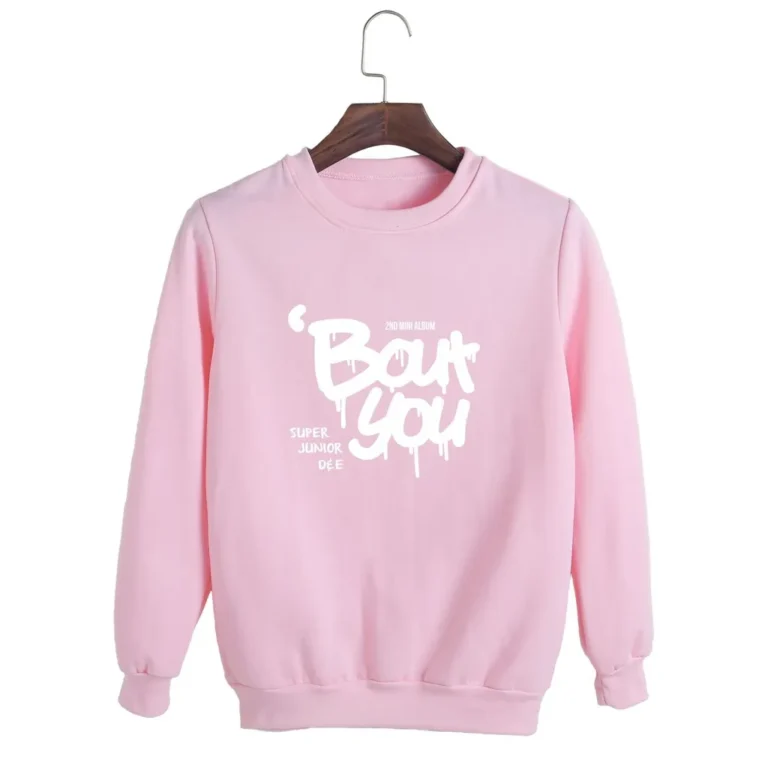 KPOP Boys Sweatshirt – Unisex Casual Concert Pullover for Men & Women with Letter Print