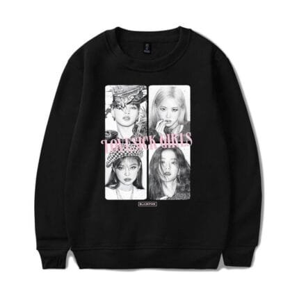 KPOP Boys Sweatshirt – Unisex Casual Concert Pullover for Men & Women with Letter Prin