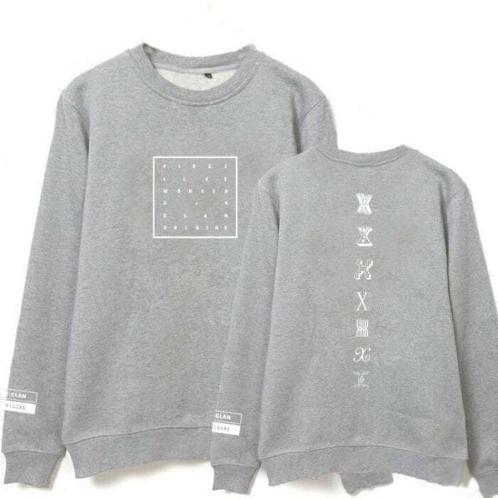 KPOP Boys Sweatshirt – Unisex Casual Concert Pullover for Men & Women with Letter Print