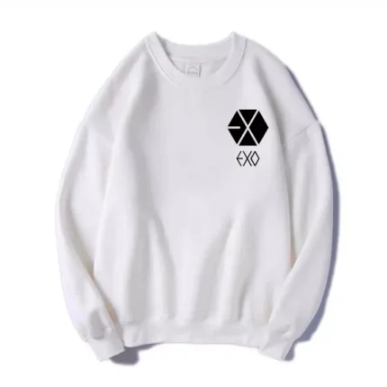 KPOP Boys Sweatshirt – Unisex Casual Concert Pullover for Men & Women with Letter Print