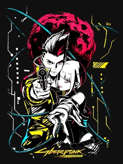 ANIME Boys tshirt – Unisex Casual Concert Pullover for Men & Women with Letter Print