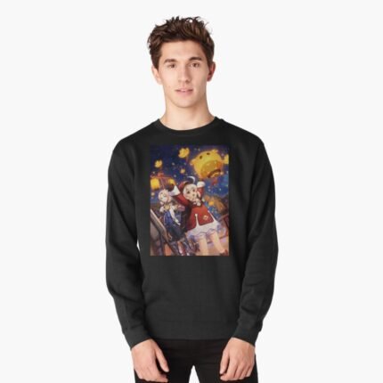 ANIME Boys Sweatshirt – Unisex Casual Concert Pullover for Men & Women with Letter Print
