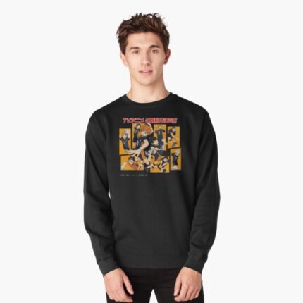 ANIME Boys Sweatshirt – Unisex Casual Concert Pullover for Men & Women with Letter Print