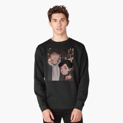 ANIME Boys Sweatshirt – Unisex Casual Concert Pullover for Men & Women with Letter Print