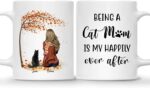 CAT COFFEE MUG – Unisex Casual Mug for Men & Women with Letter Print