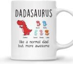 DADASAURUS MUG – Unisex Casual Mug for Men & Women with Letter Print
