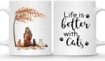 CAT COFFEE MUG – Unisex Casual Mug for Men & Women with Letter Print