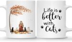CAT COFFEE MUG – Unisex Casual Mug for Men & Women with Letter Print