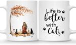 CAT COFFEE MUG – Unisex Casual Mug for Men & Women with Letter Print
