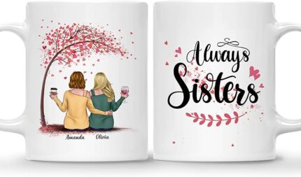 SISTER MUG – Unisex Casual Mug for Men & Women with Letter Print