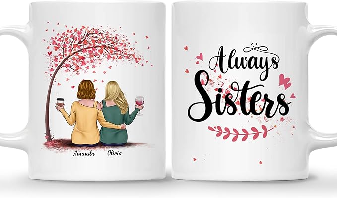 SISTER MUG – Unisex Casual Mug for Men & Women with Letter Print