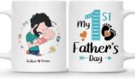 FIRST FATHER MUG – Unisex Casual Mug for Men & Women with Letter Print