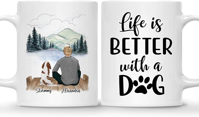 DOG DAD MUG – Unisex Casual Mug for Men & Women with Letter Print