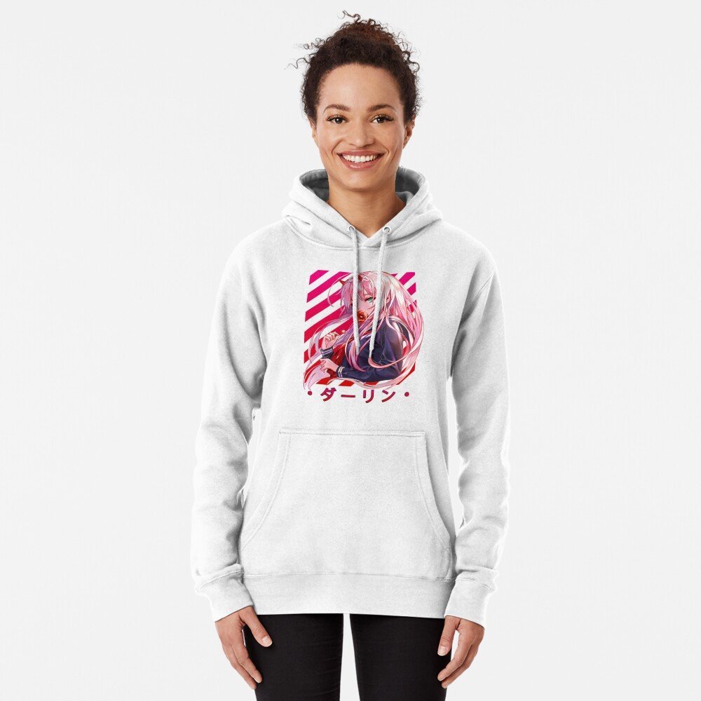 Darling in the Franxx Hoodie for True Anime Fans – Premium Anime Streetwear – Design #040 - Image 2