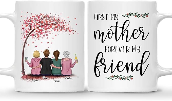 Mom Mug - The Love Between Mother and Daughter Is Forever - Birthday, Mother's Day Gift With Avatars, Names - Mug for Mom - Image 11