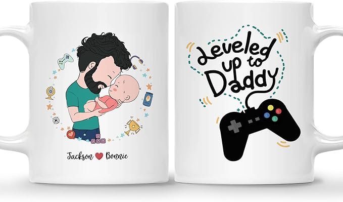 gift for new dad, first-time dad from baby with designs, names mug – gift mug UAE