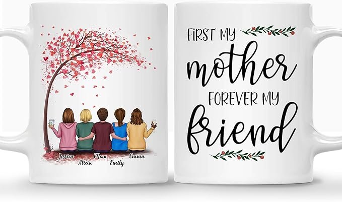 Mom Mug - The Love Between Mother and Daughter Is Forever - Birthday, Mother's Day Gift With Avatars, Names - Mug for Mom - Image 15