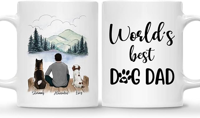 Life is Better with Dog Coffee Mug - Gift for Dog Lover Men with Design, Dog Breeds - Birthday, Fathers Day, Dog Owner Gift - Image 12