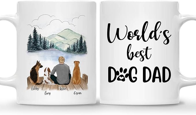 Life is Better with Dog Coffee Mug - Gift for Dog Lover Men with Design, Dog Breeds - Birthday, Fathers Day, Dog Owner Gift - Image 15