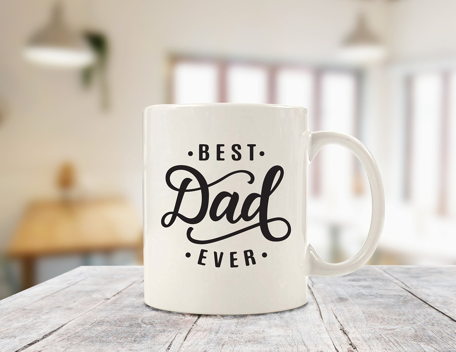 BEST DAD EVER Mug | Printed Ceramic 11oz Coffee Mug for Fathers