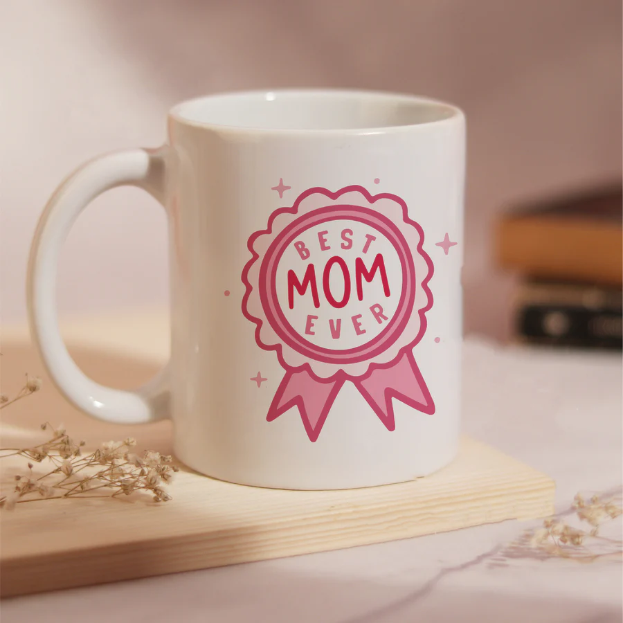 BEST MOM EVER Mug | Printed Ceramic 11oz Coffee Mug for Mothers