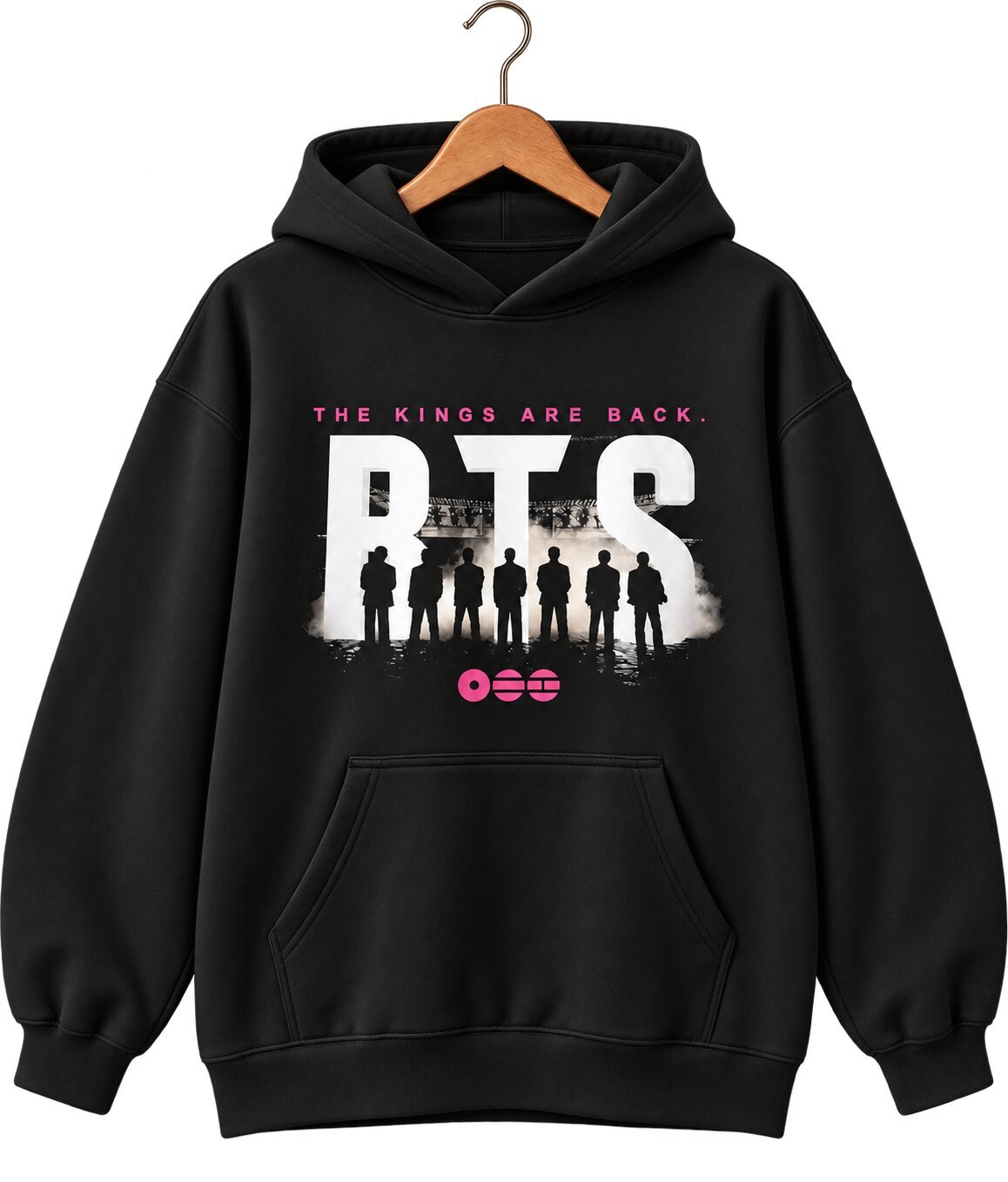 BTS Hoodie featuring ARIRANG Tour fan-made artwork in a choice of colour
