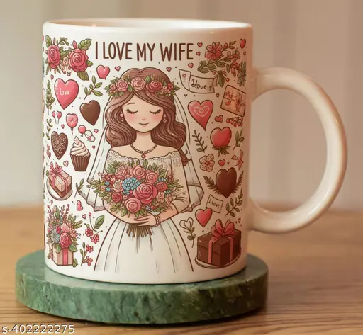I LOVE MY WIFE PRINTED Mug | Printed Ceramic 11oz Coffee Mug for Wives