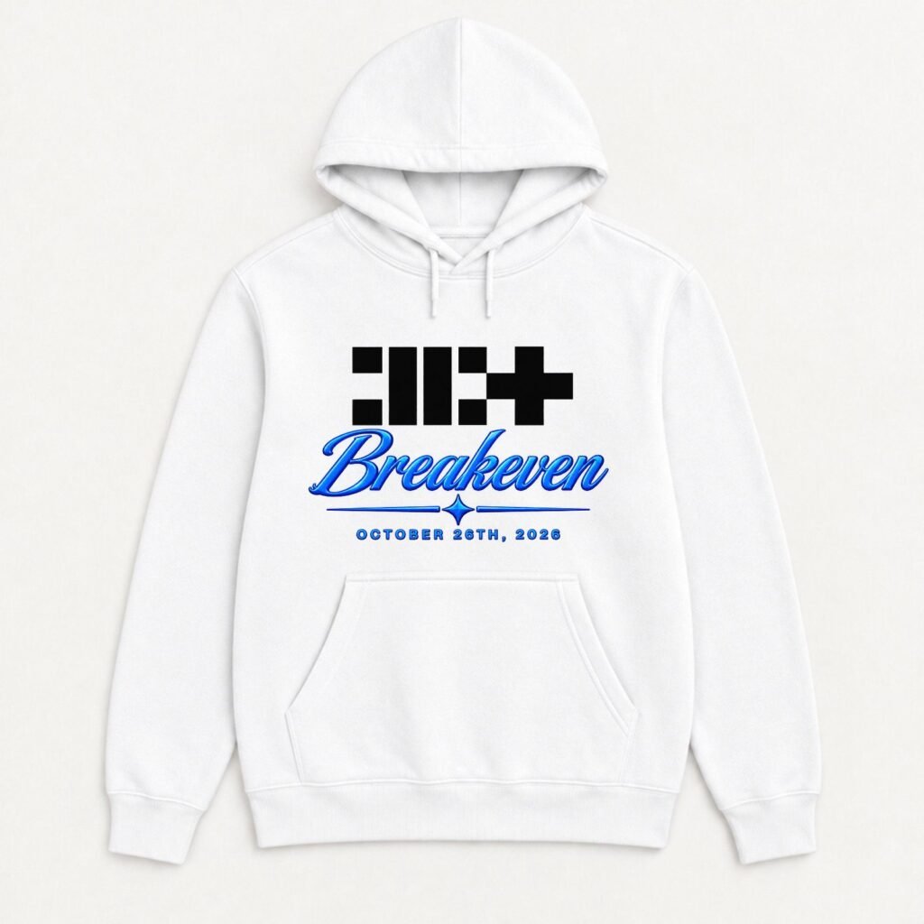 ILLIT Hoodie – Breakeven design in White – K-pop merch UAE