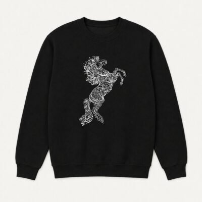 Koreaboo Sweatshirt – Horse Artwork design in Black – K-pop merch UAE