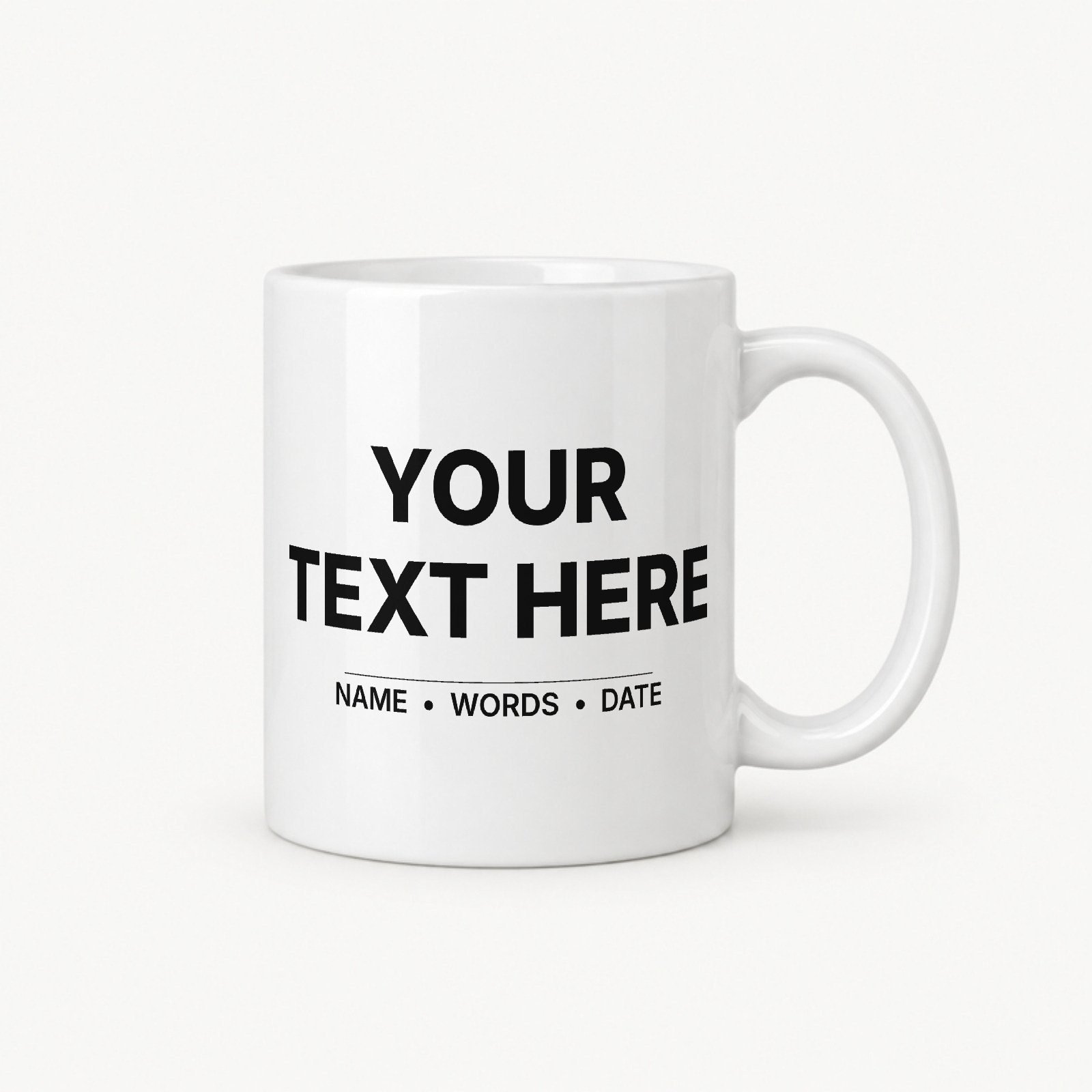Custom Coffee Mug – personalised with your own text – Koreaboo UAE