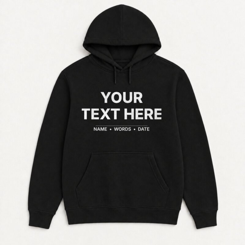 Custom Hoodie ‑ Personalised with Your Name or Words
