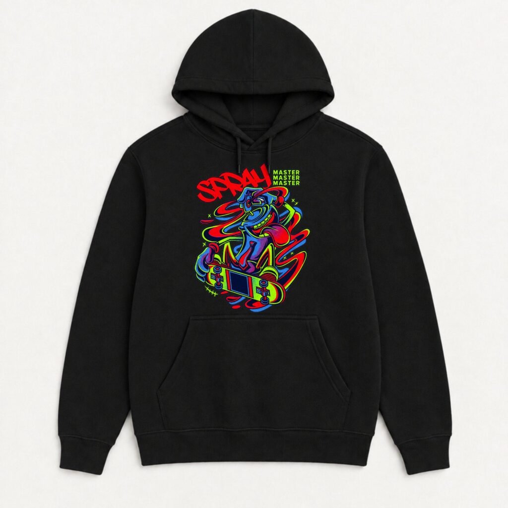 Koreaboo Hoodie – Spray Master - Graffiti Street Culture design in Black – K-pop merch UAE