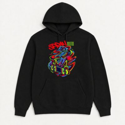 Koreaboo Hoodie – Spray Master - Graffiti Street Culture design in Black – K-pop merch UAE