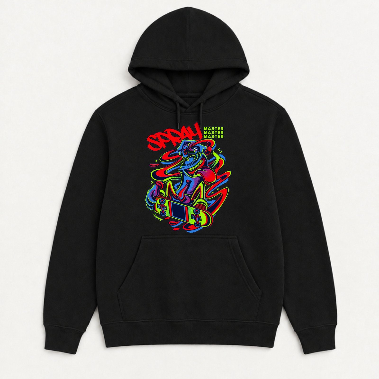 Koreaboo Hoodie – Spray Master - Graffiti Street Culture design in Black – K-pop merch UAE
