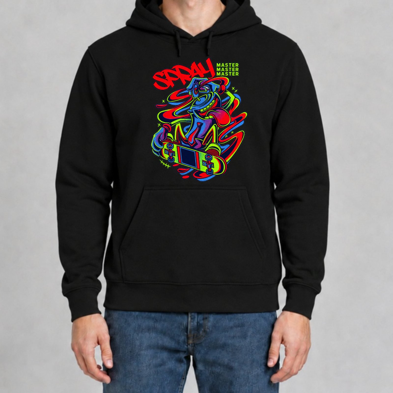 Koreaboo Hoodie – Spray Master - Graffiti Street Culture design in Black – K-pop merch UAE