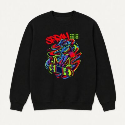 Koreaboo Sweatshirt – Spray Master - Graffiti Street Culture design in Black – K-pop merch UAE