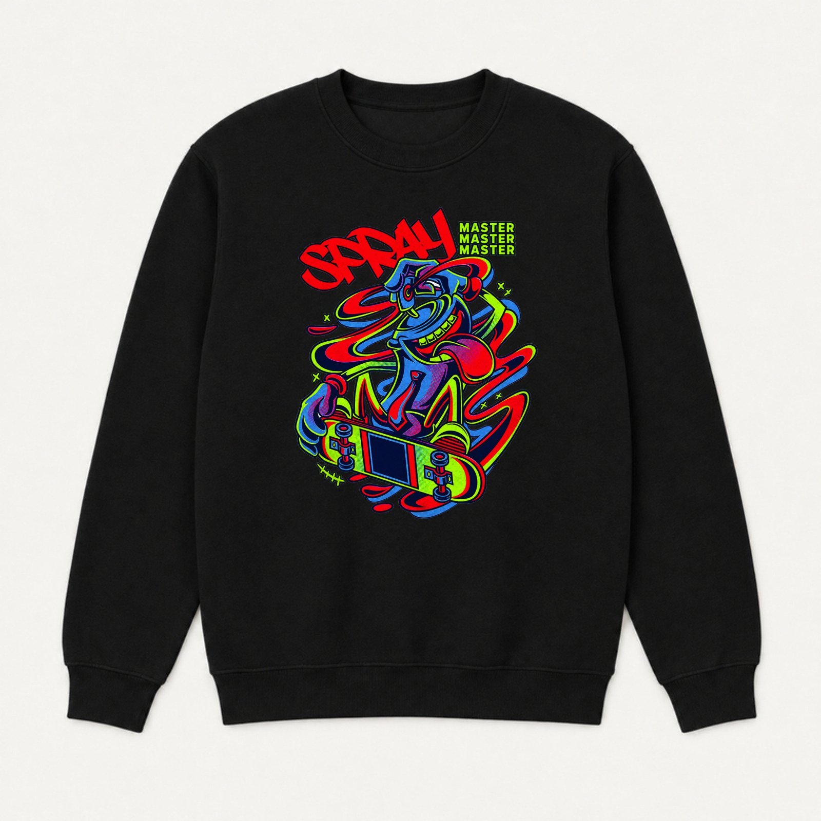 Koreaboo Sweatshirt – Spray Master - Graffiti Street Culture design in Black – K-pop merch UAE