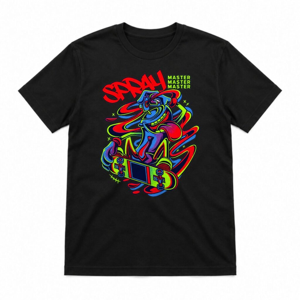 Koreaboo T-Shirt – Spray Master - Graffiti Street Culture design in Black – K-pop merch UAE
