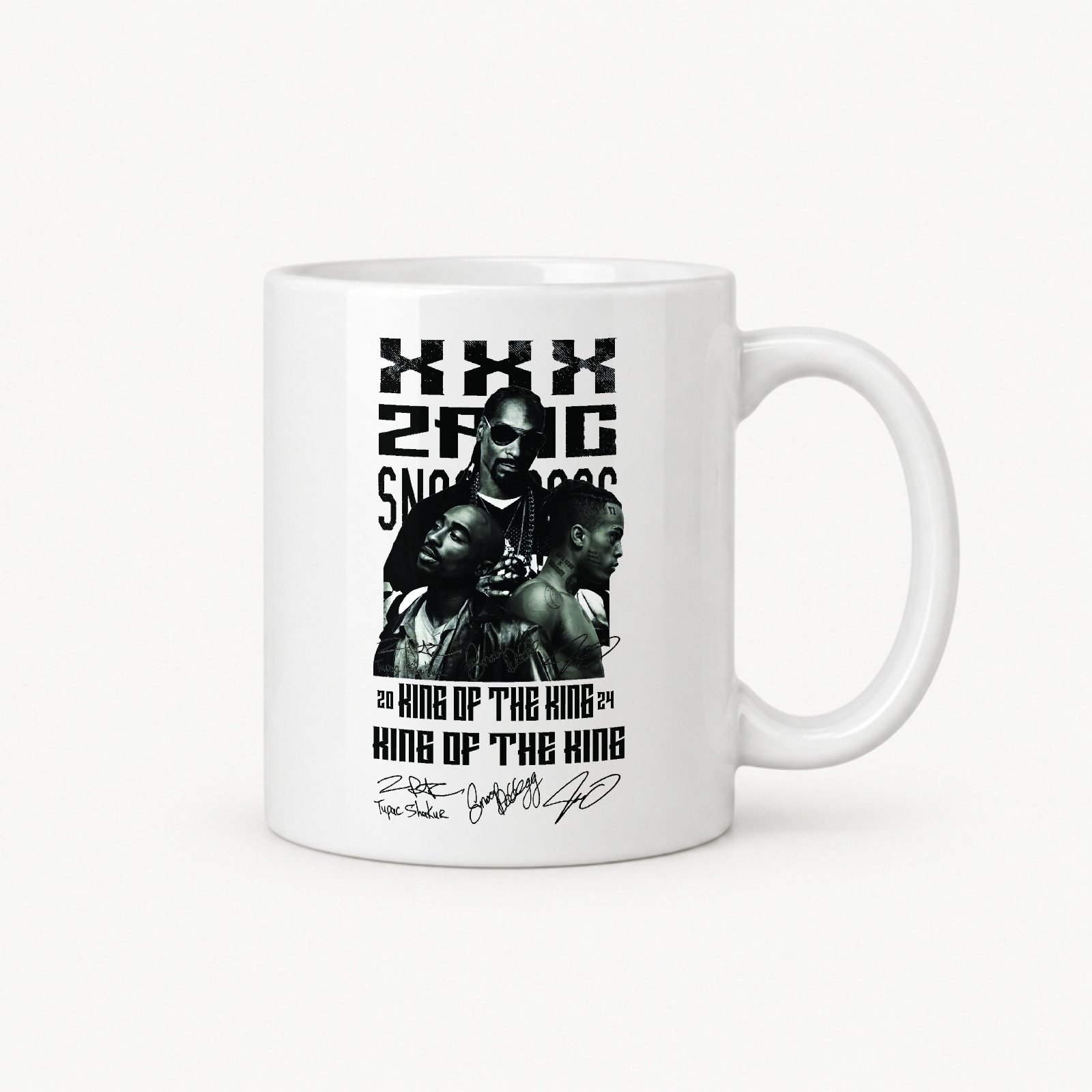Koreaboo Coffee Mug – TUPAC - XXXTentacion - Snoop Dogg design – K-pop merch UAE