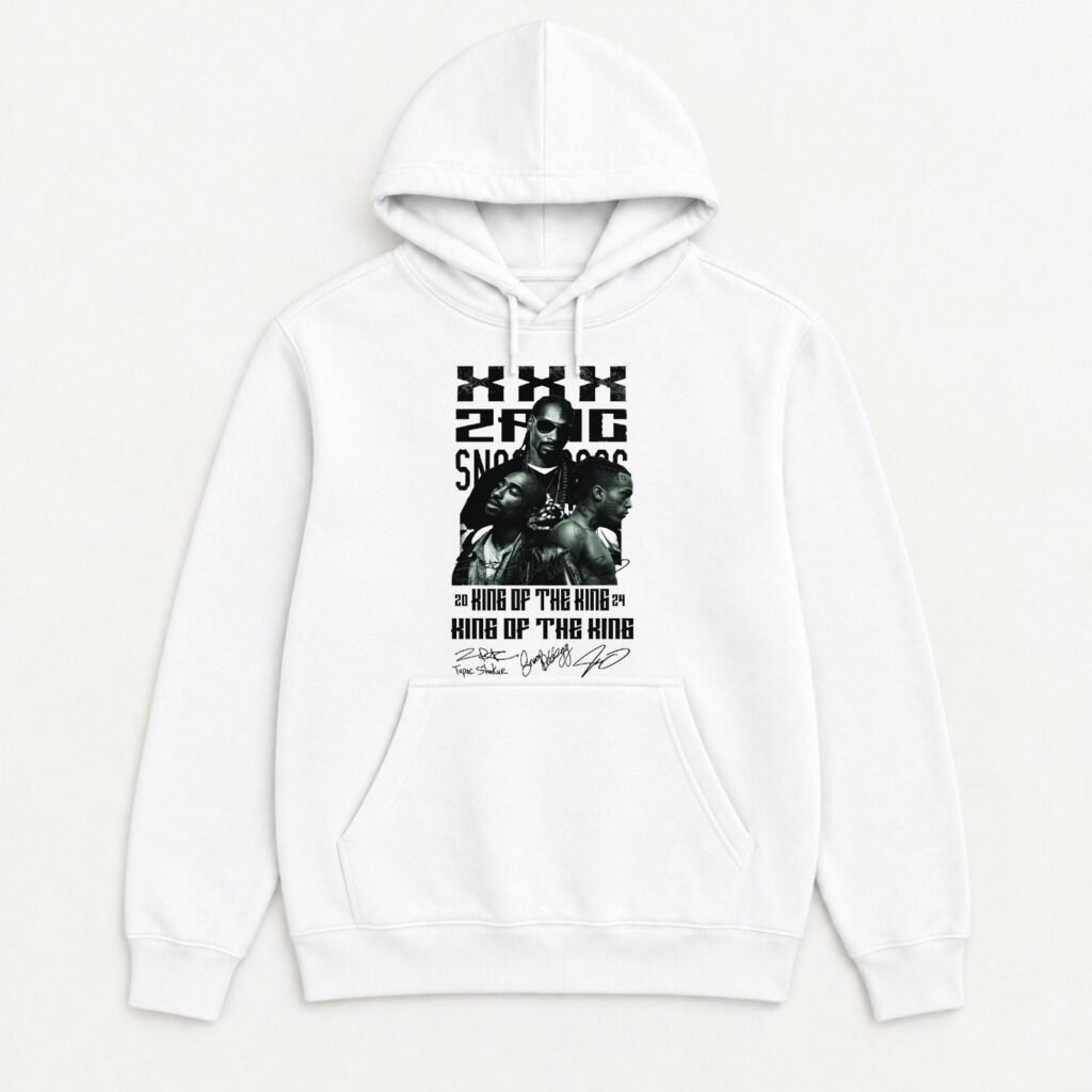 Koreaboo Hoodie – TUPAC - XXXTentacion - Snoop Dogg design in White – K-pop merch UAE