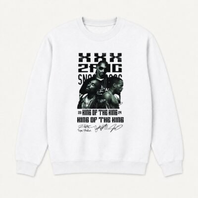 Koreaboo Sweatshirt – TUPAC - XXXTentacion - Snoop Dogg design in White – K-pop merch UAE