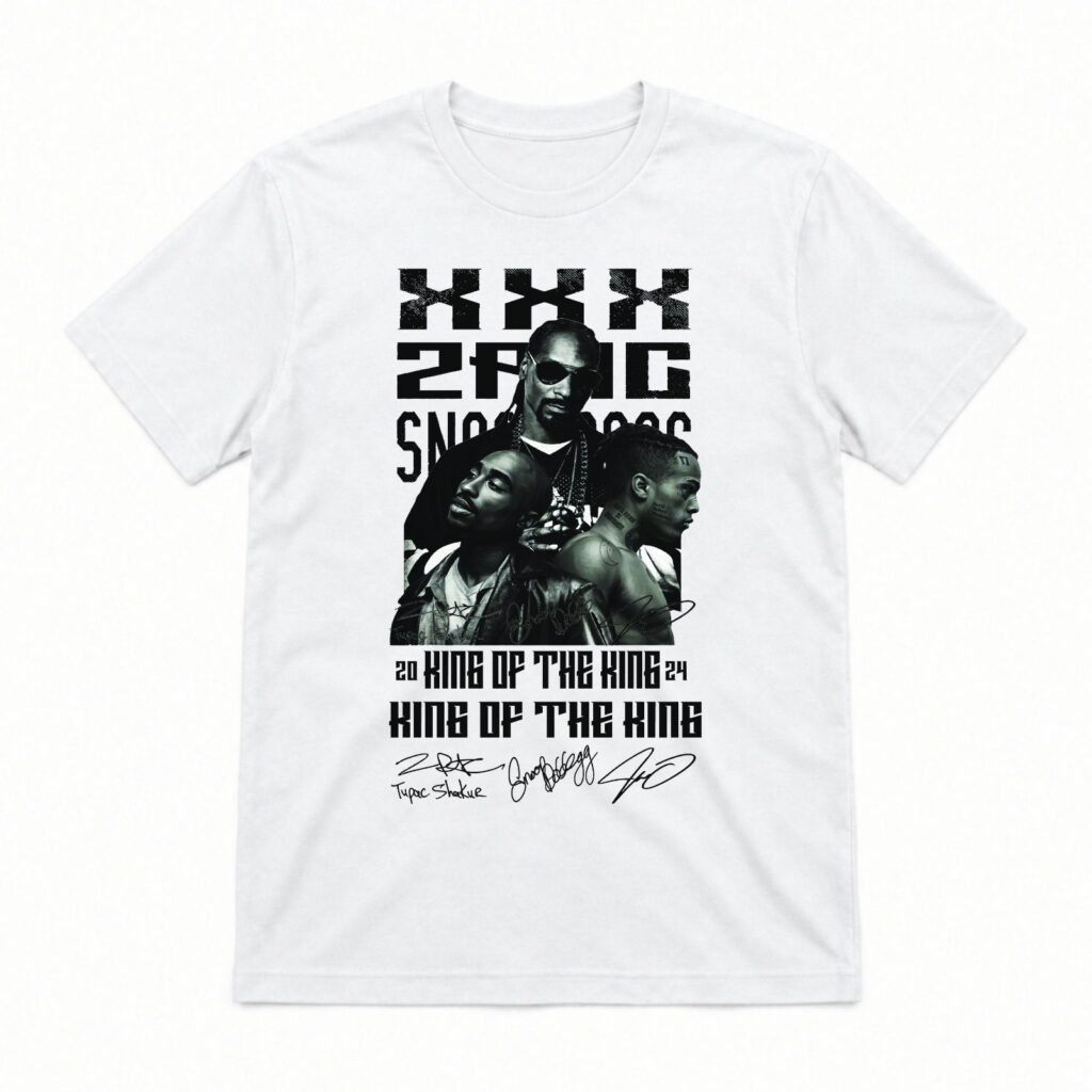 Koreaboo T-Shirt – TUPAC - XXXTentacion - Snoop Dogg design in White – K-pop merch UAE